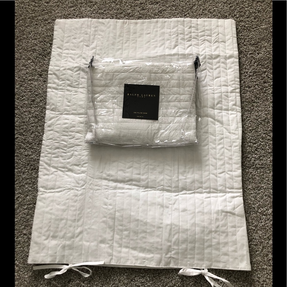 Set of 2/Ralph Lauren White Belleville Std Sham